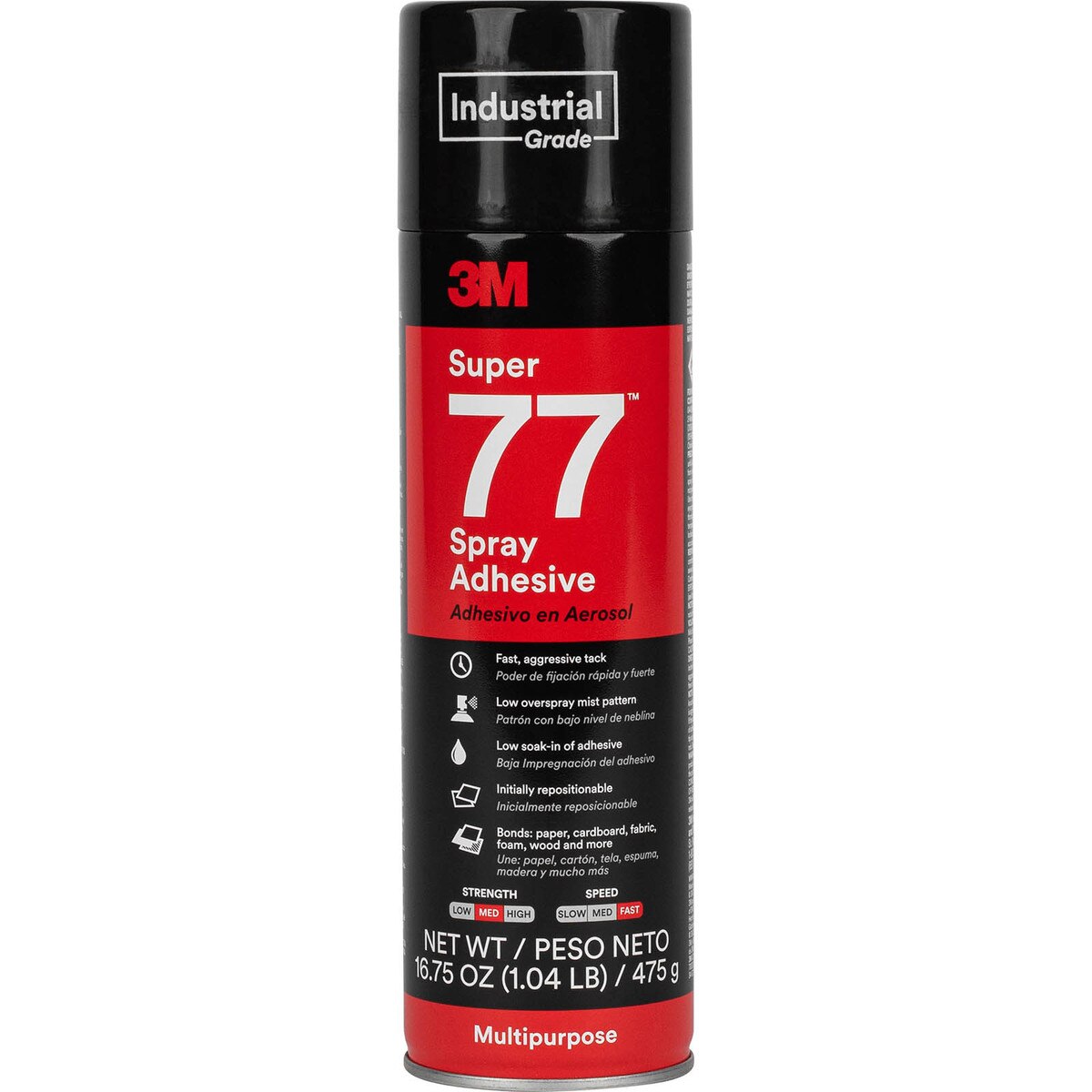 3M Super 77 Multipurpose Spray Adhesive Glue 24 fl. oz. / 16.7 oz. Net Wt.